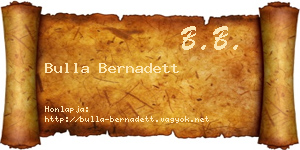 Bulla Bernadett névjegykártya