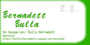 bernadett bulla business card